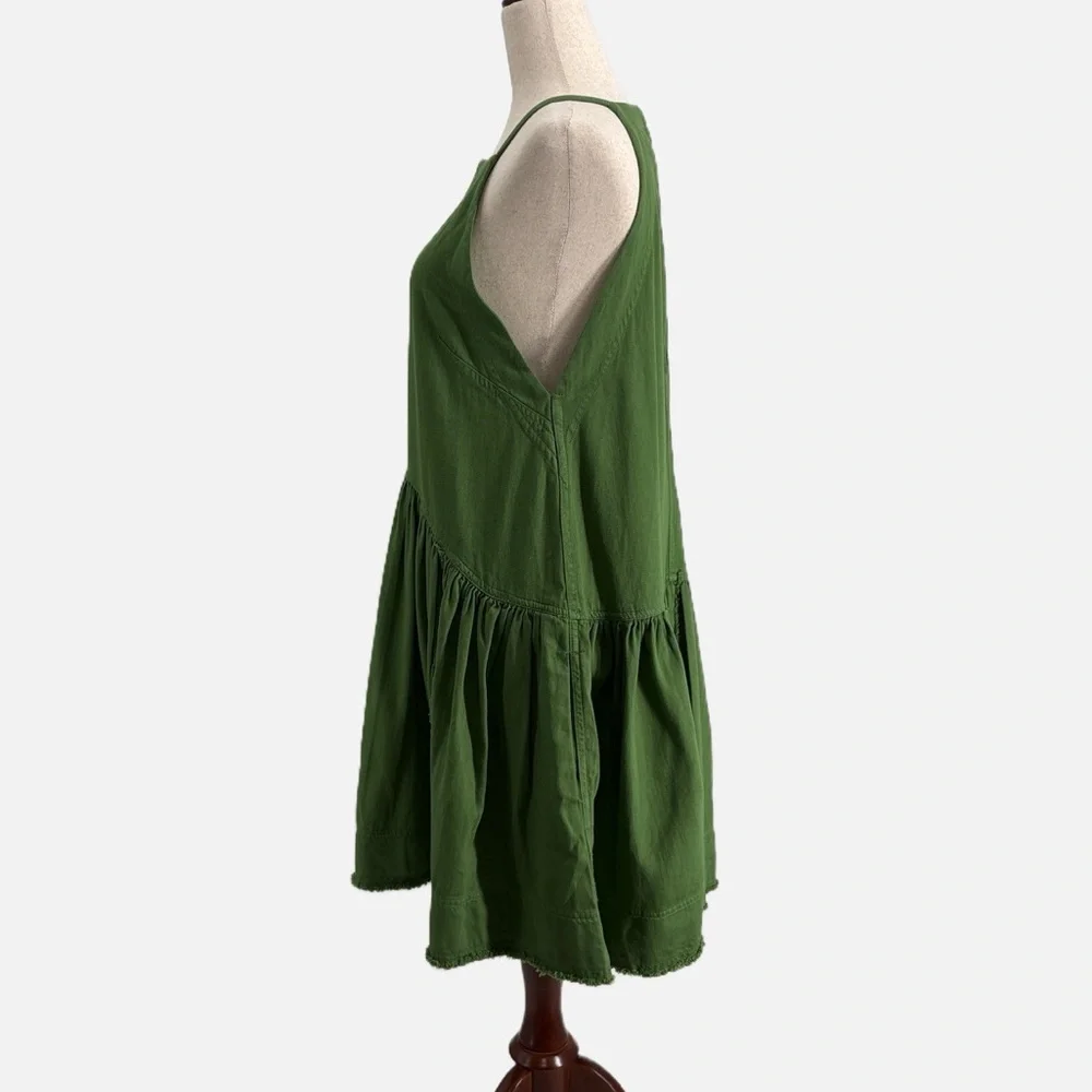 Pilcro Kyla Cotton Flounce Mini Dress in Green - NWOT - Size Small - Picture 5 of 11